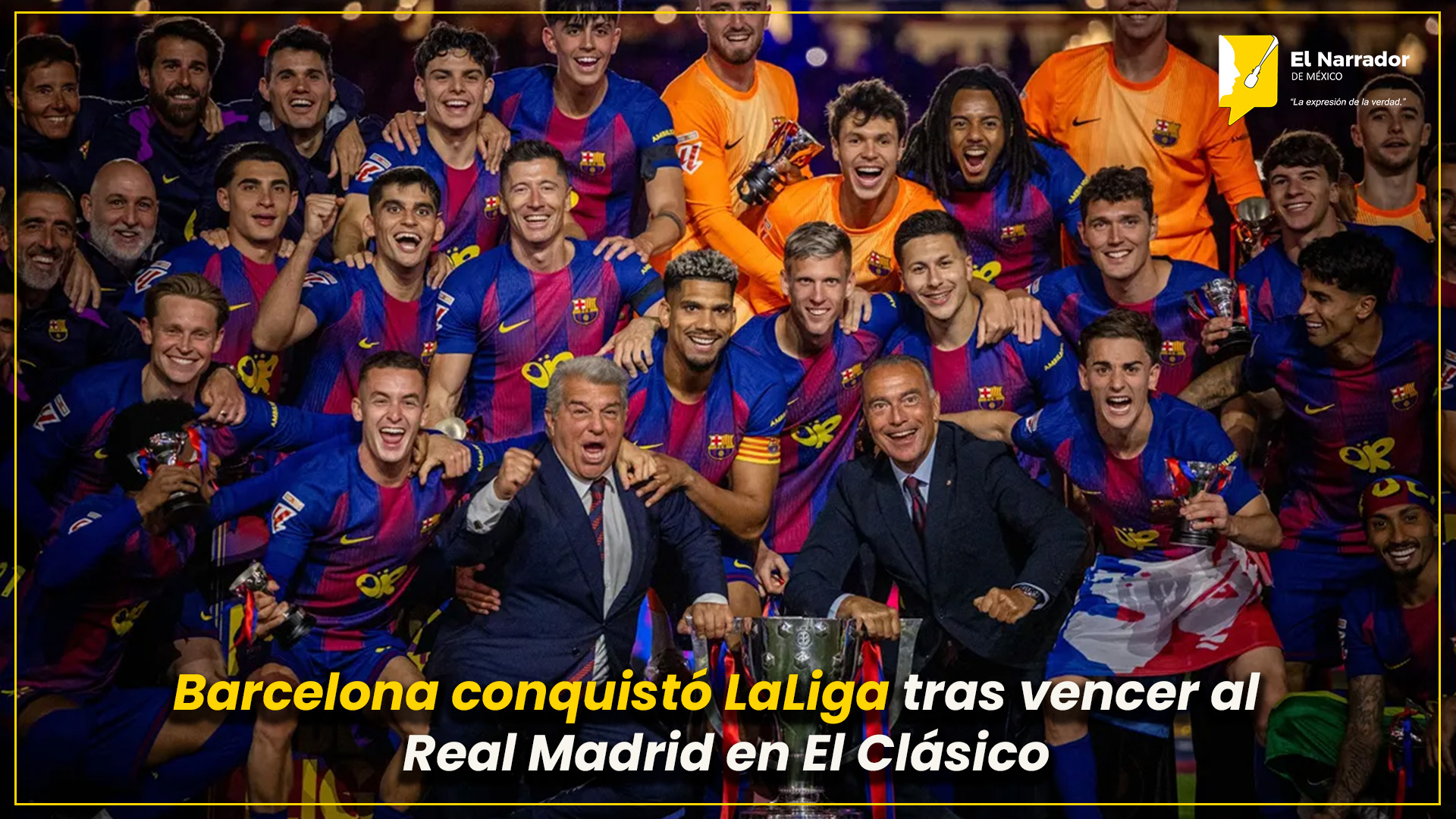 BARCELONA DESATA LA LOCURA TRAS CONQUISTAR LA LIGA ESPAÑOLA