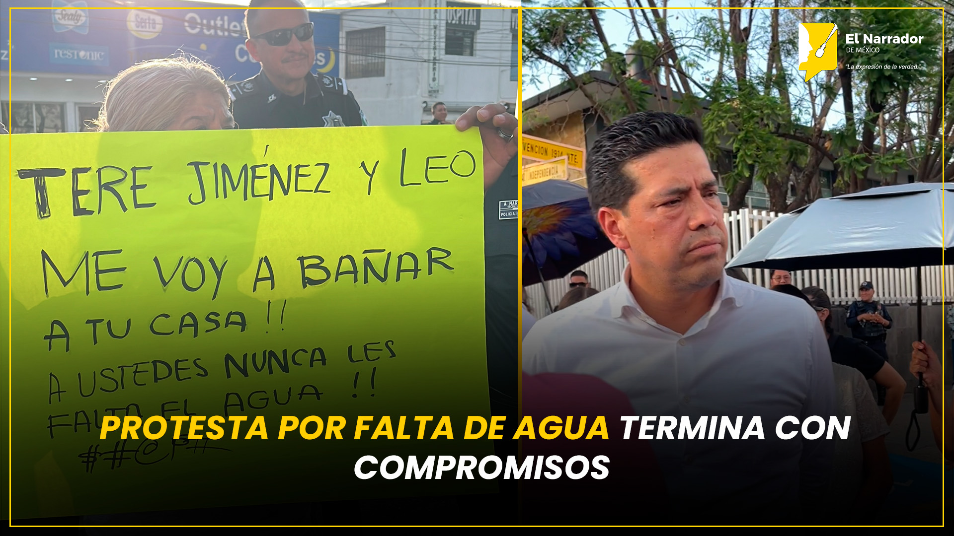 PROTESTA POR FALTA DE AGUA TERMINA CON COMPROMISOS DE ABASTECIMIENTO