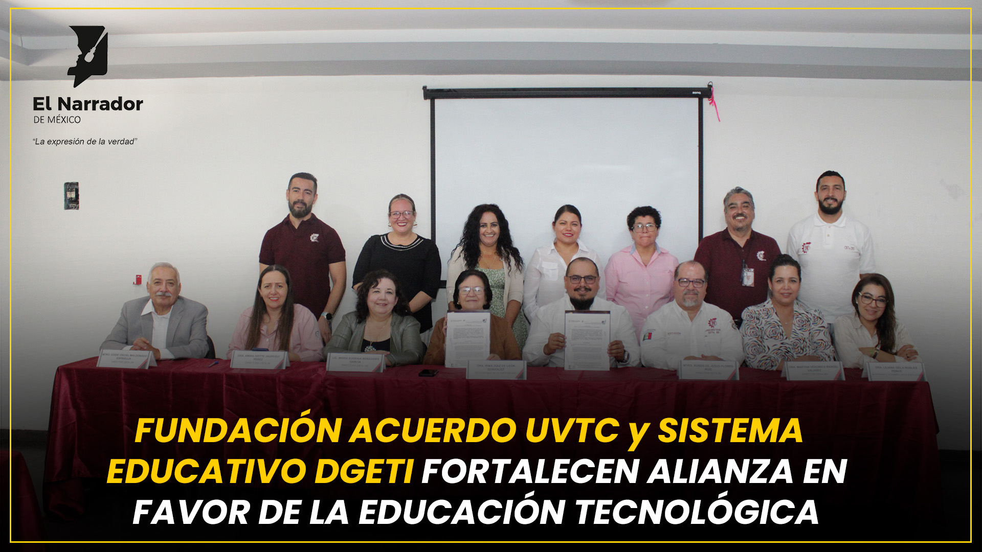 SISTEMA EDUCATIVO DGETI Y FUNDACIÓN ACUERDO UVTC FORTALECEN ALIANZA EN FAVOR DE LA EDUCACIÓN TECNOLÓGICA