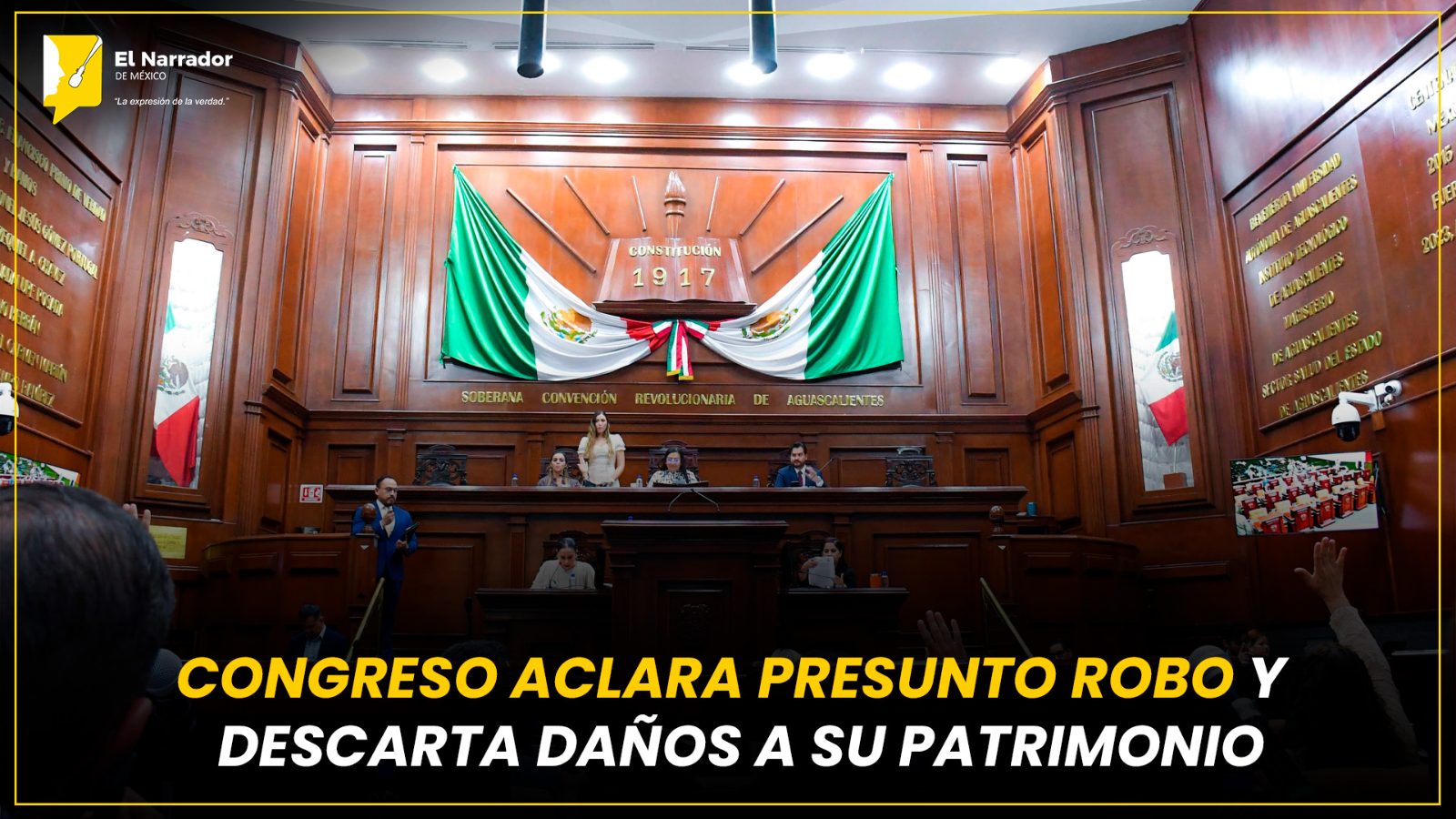 CONGRESO ACLARA PRESUNTO ROBO Y DESCARTA DAÑOS A SU PATRIMONIO