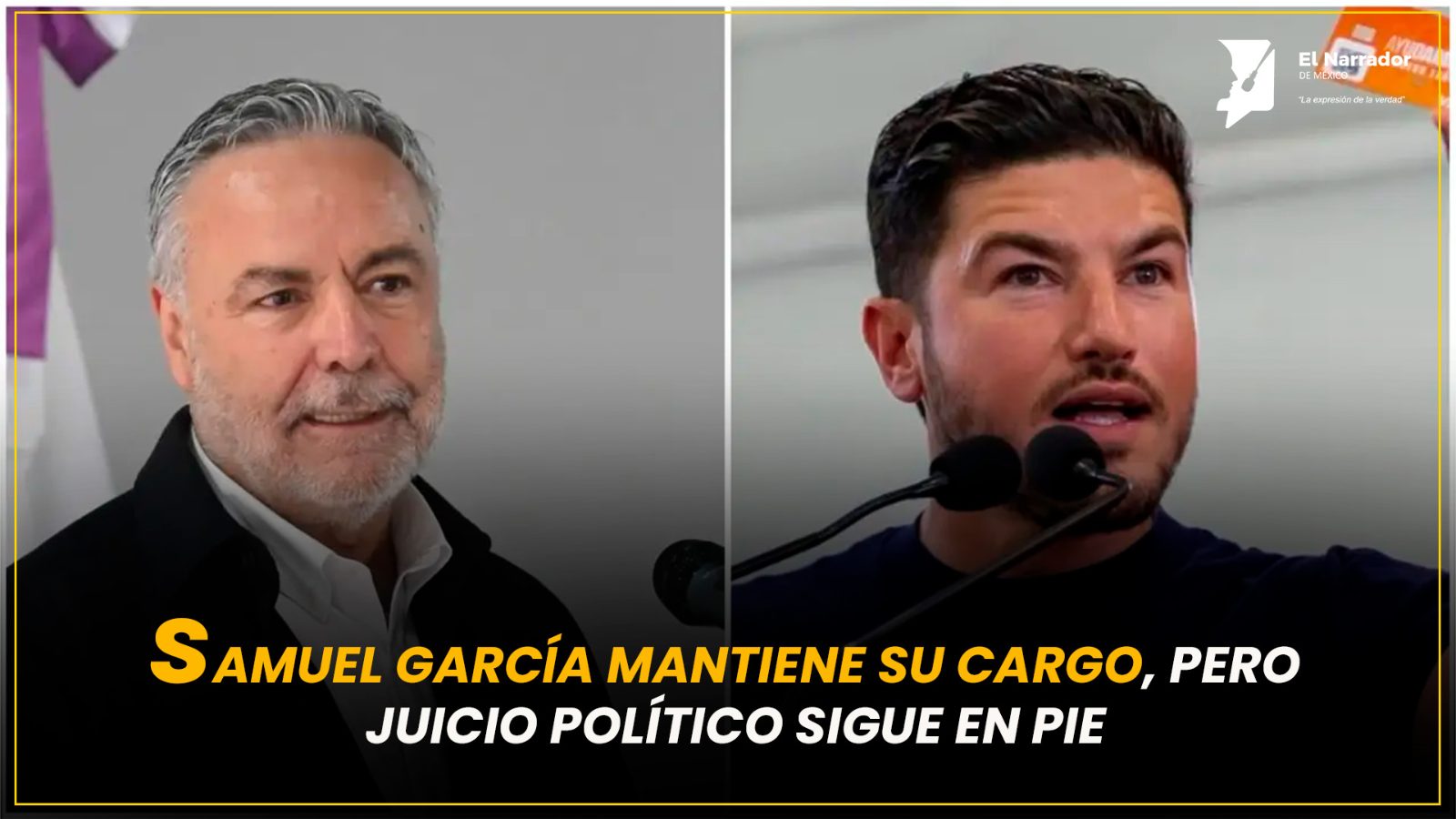 SAMUEL GARCÍA MANTIENE SU CARGO, PERO JUICIO POLÍTICO SIGUE EN PIE