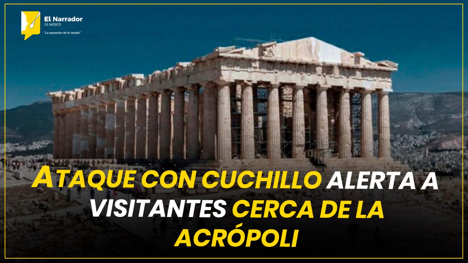 ATAQUE CON CUCHILLO ALERTA A VISITANTES CERCA DE LA ACRÓPOLI