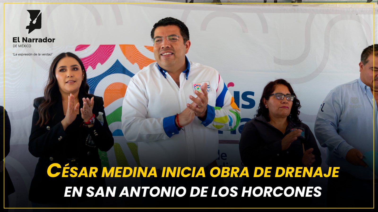 CÉSAR MEDINA INICIA OBRA DE DRENAJE EN SAN ANTONIO DE LOS HORCONES