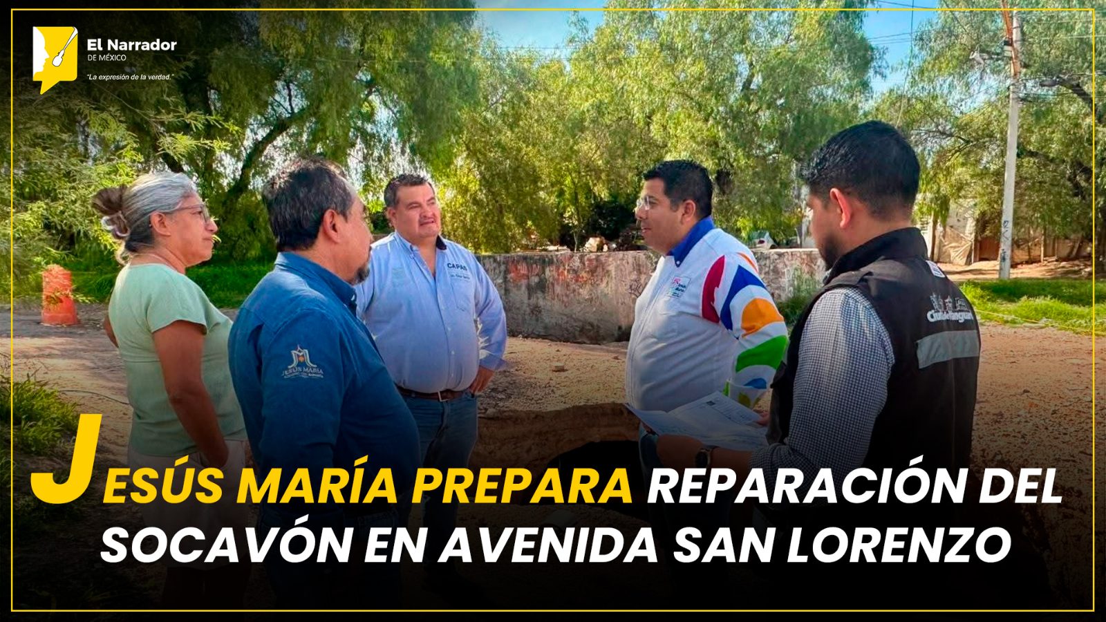 JESÚS MARÍA PREPARA REPARACIÓN DEL SOCAVÓN EN AVENIDA SAN LORENZO