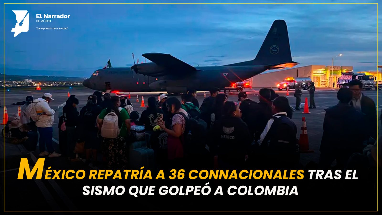 MÉXICO REPATRÍA A 36 CONNACIONALES TRAS EL SISMO QUE GOLPEÓ A COLOMBIA
