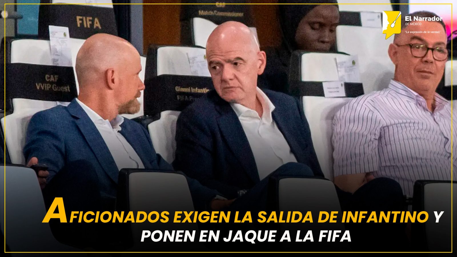 AFICIONADOS EXIGEN LA SALIDA DE INFANTINO Y PONEN EN JAQUE A LA FIFA