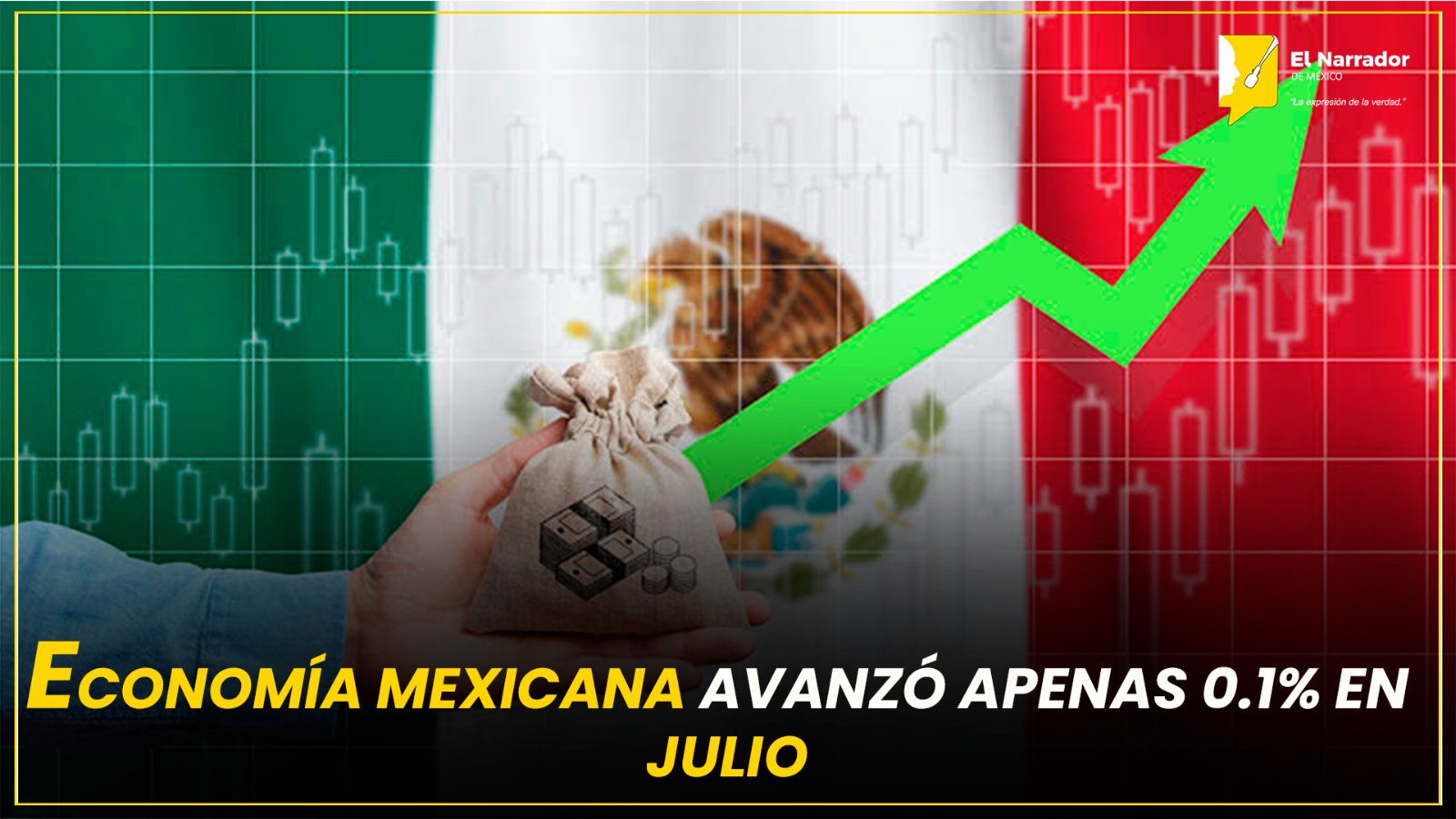ECONOMÍA MEXICANA AVANZÓ APENAS 0.1% EN JULIO