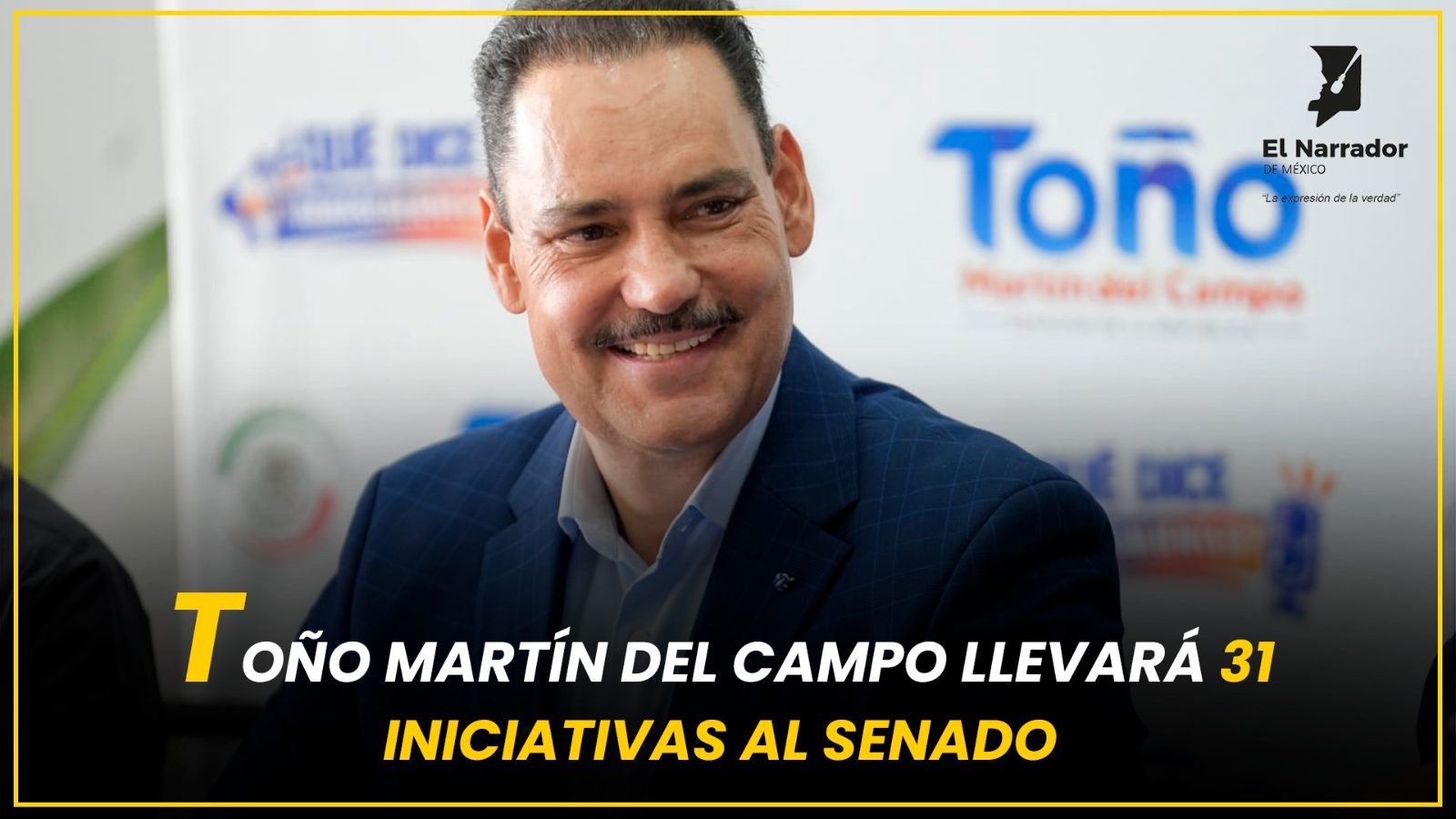 TOÑO MARTÍN DEL CAMPO LLEVARÁ 31 INICIATIVAS AL SENADO
