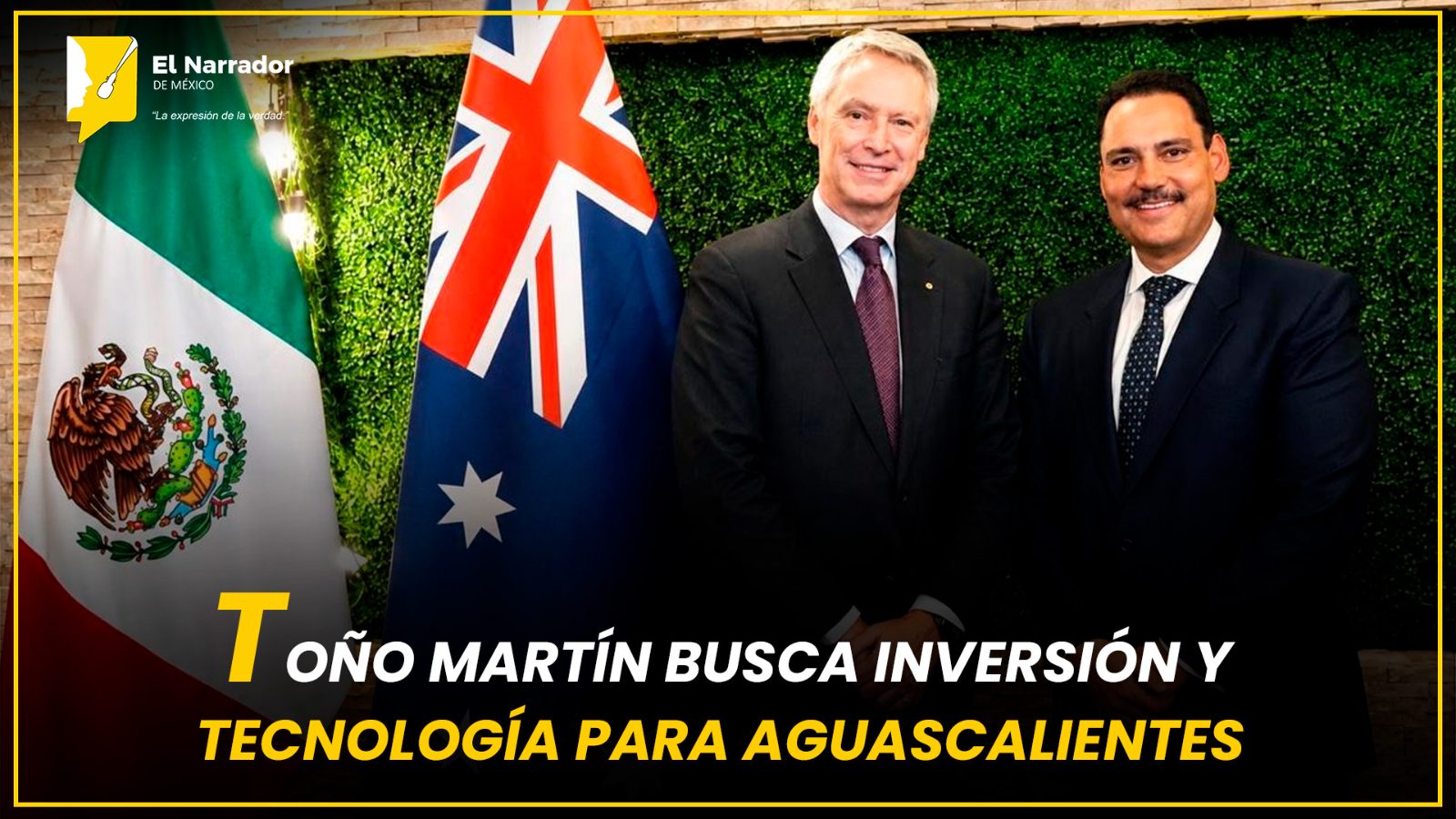 TOÑO MARTÍN BUSCA INVERSIÓN Y TECNOLOGÍA PARA AGUASCALIENTES