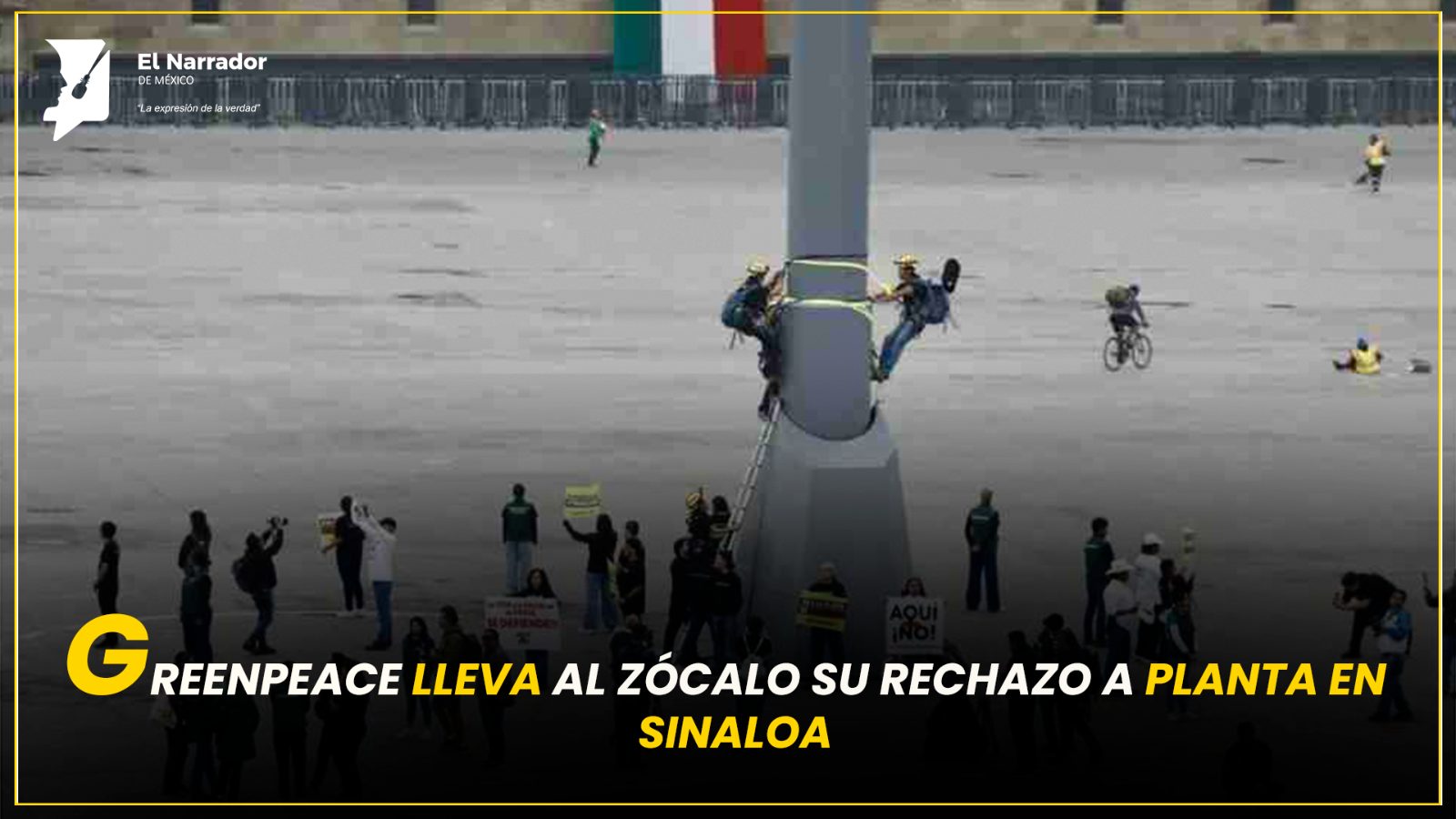 GREENPEACE LLEVA AL ZÓCALO SU RECHAZO A PLANTA EN SINALOA