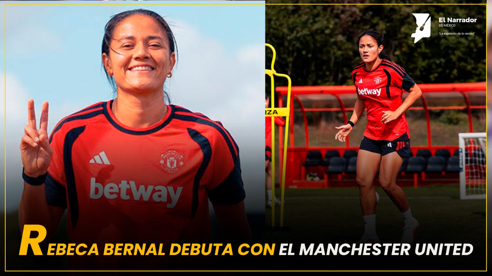 REBECA BERNAL DEBUTA CON EL MANCHESTER UNITED