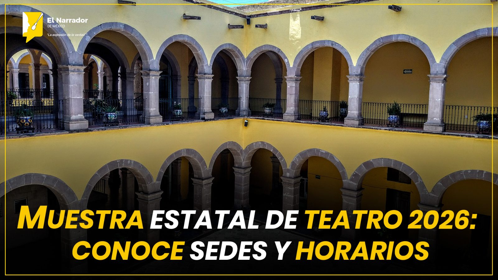 MUESTRA ESTATAL DE TEATRO 2026: CONOCE SEDES Y HORARIOS