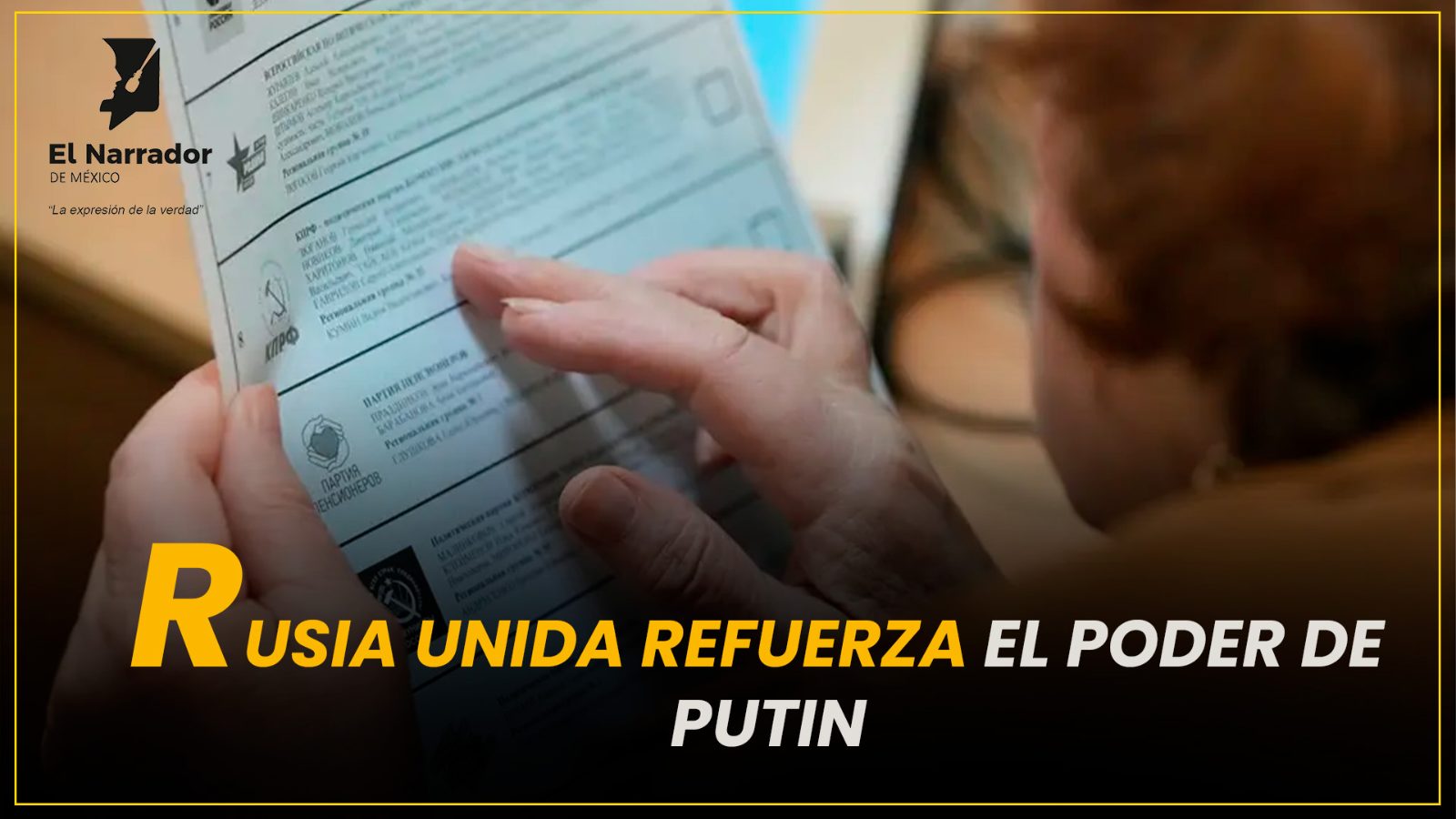 RUSIA UNIDA REFUERZA EL PODER DE PUTIN