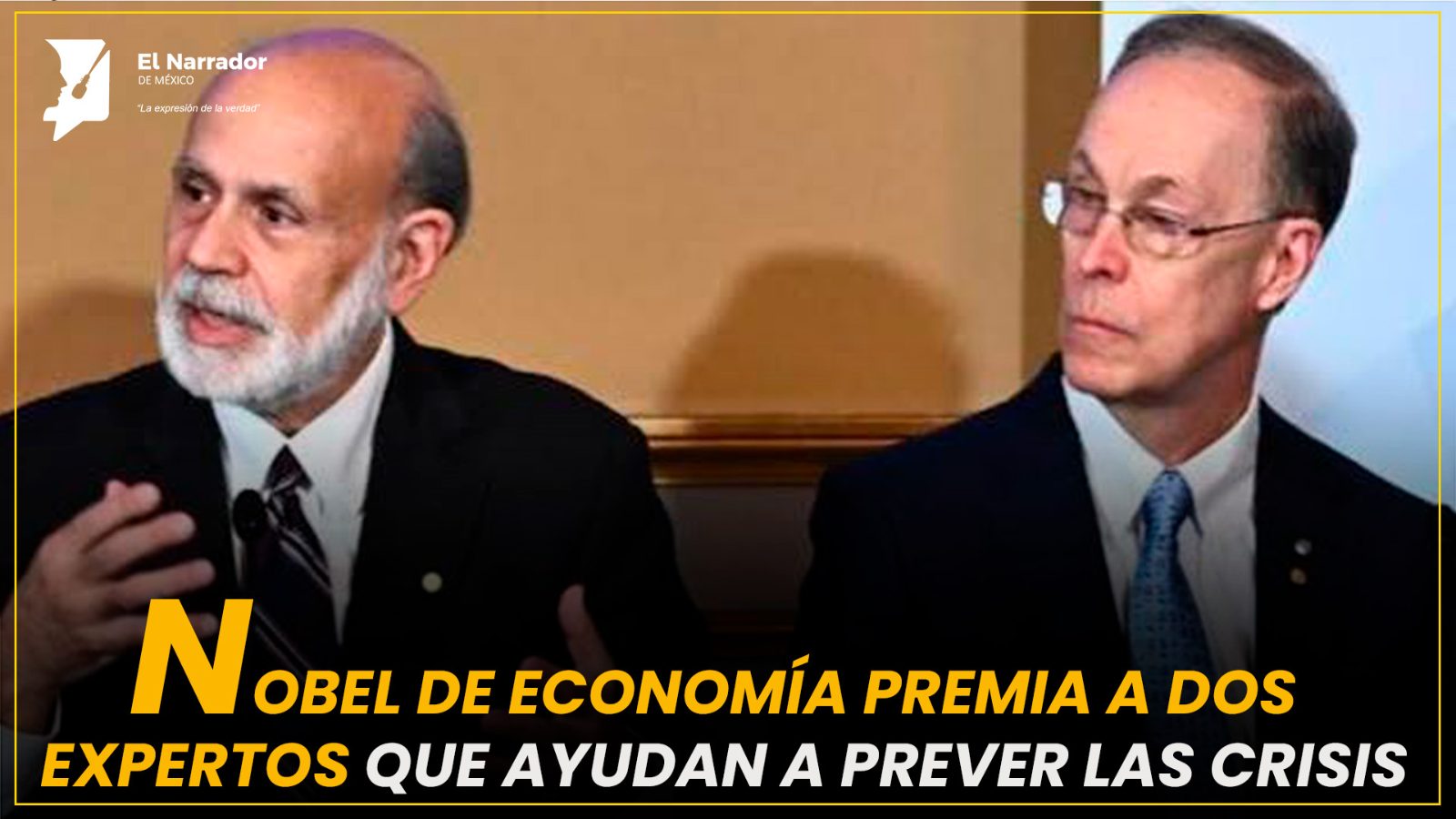 NOBEL DE ECONOMÍA PREMIA A DOS EXPERTOS QUE AYUDAN A PREVER LAS CRISIS